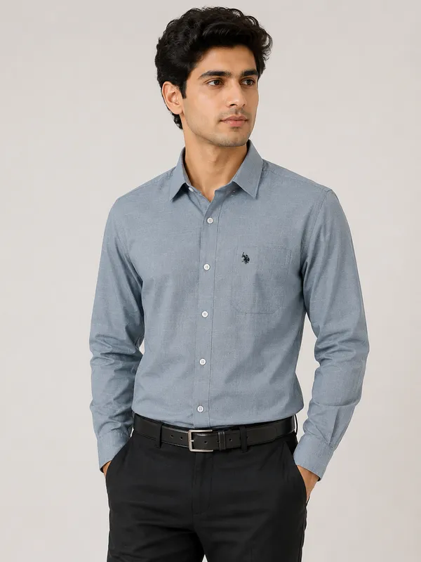 Grey_Regular_Fit_Full_Sleeve_Button_Down_Shirt_For_Men