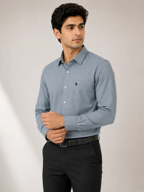 Grey_Regular_Fit_Full_Sleeve_Button_Down_Shirt_For_Men