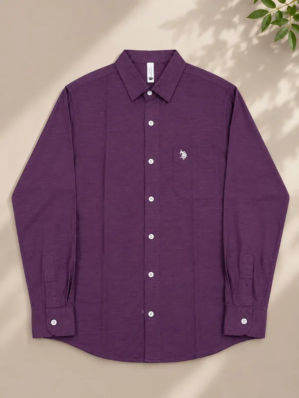 Dark_Purple_Cotton_Regular_Fit_Full_Sleeve_Casual_Shirt_For_Men