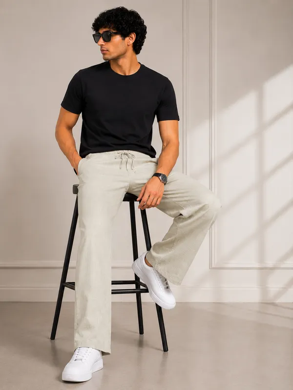 Beige_Cotton_linen_Pants_For_Men