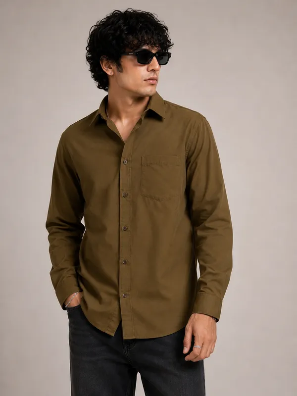 Brown_Relaxed_Fit_Rhinestone_Cross_Embellished_Full_Sleeve_Jacket_For_Men
