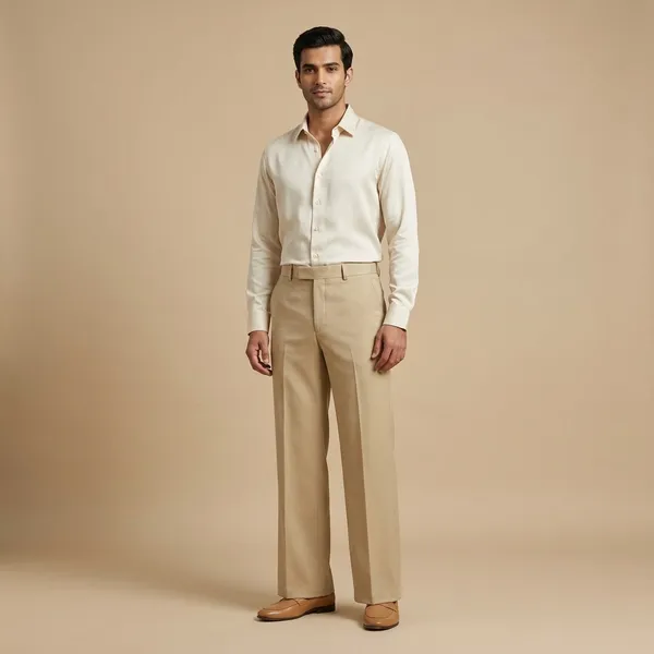Cream_Wide_Leg_High_Waist_Palazzo_Pants_For_Men