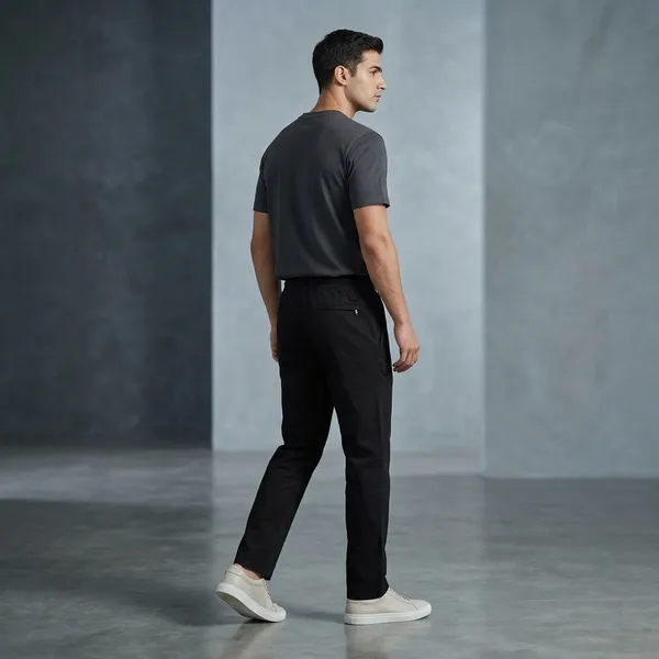Black_Cotton_Straight_linen_Pants_For_Men
