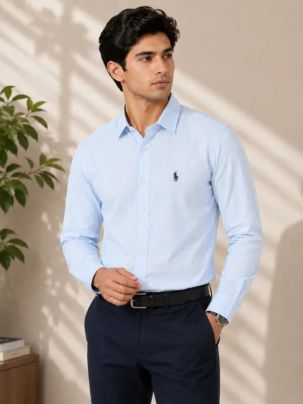 Sky_Blue_Cotton_Relaxed_Fit_Shirt_For_Men