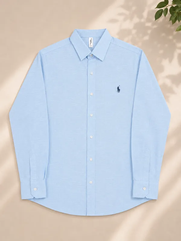 Sky_Blue_Cotton_Relaxed_Fit_Shirt_For_Men