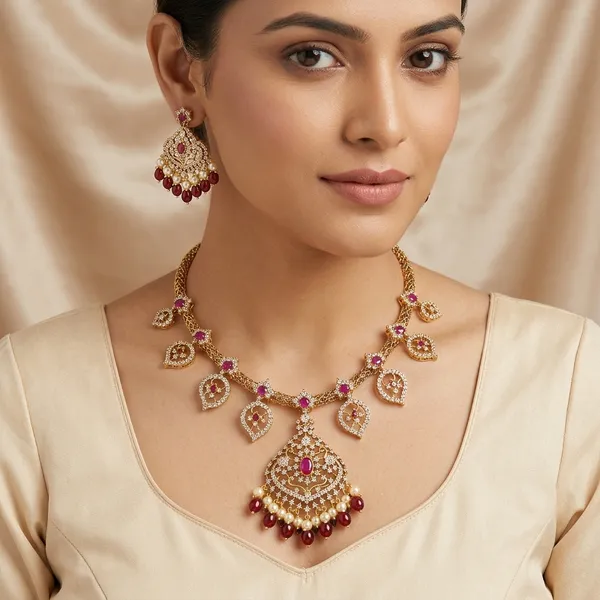 Red_And_Golden_Alloy_Ruby_Stone_Necklace_Set_For_Women