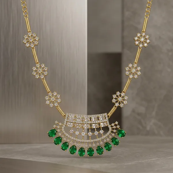 Green_And_White_Alloy_Kundan_Stone_Necklace_Set_For_Women