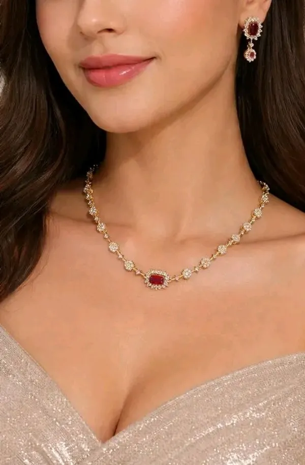 Minimal_Ruby_Red_Stone_Necklace_Set_for_Women