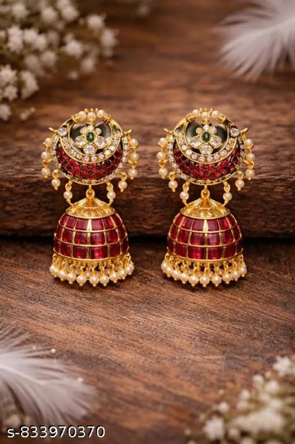 Red_And_Golden_Alloy_Gold_Plated_Pearl_Chandbali_Earrings_For_Women