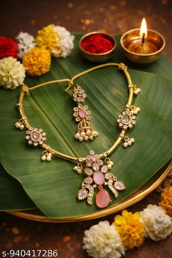 Golden_Alloy_Gold_Plated_Pearl_Floral_Necklace_Set_For_Women