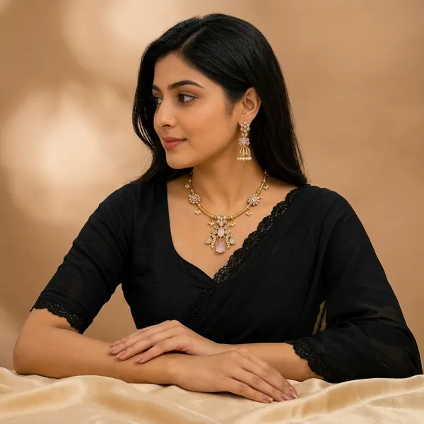 Golden_Alloy_Gold_Plated_Pearl_Floral_Necklace_Set_For_Women
