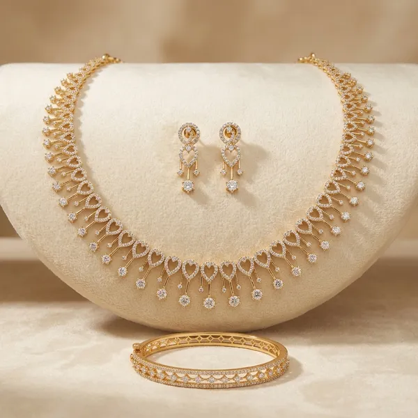 Gold_And_White_Alloy_Stone_Studded_Star_Pendant_Necklace_Set_For_Women