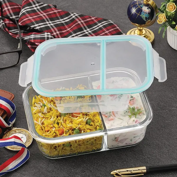 1000ML_Two_Compartment_Glass_Lunch_Box_|_Airtight_Leakproof_Meal_Prep_Container_Pack_of_1