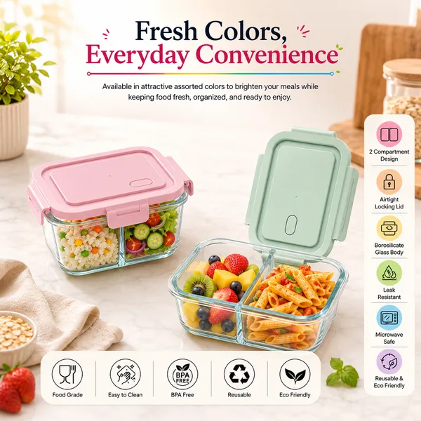 1000ML_Two_Compartment_Glass_Lunch_Box_|_Airtight_Leakproof_Meal_Prep_Container_Pack_of_1
