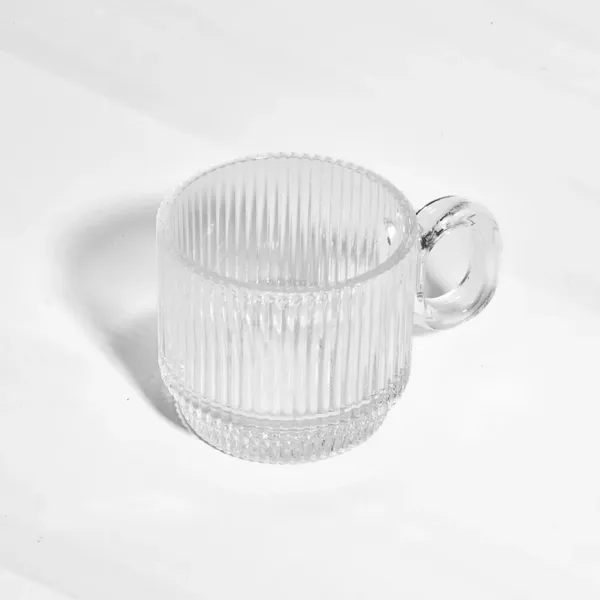 Set_of_6__100ML_Ribbed_Glass_Tea_Cup_&_Saucer_|_Transparent_Coffee_Serving