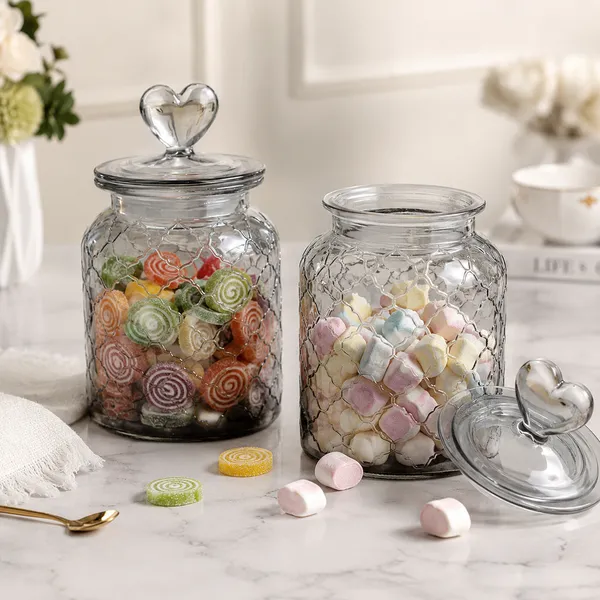 1100ML_Smoky_Grey_Candy_Storage_Jar_with_Glass_Lid