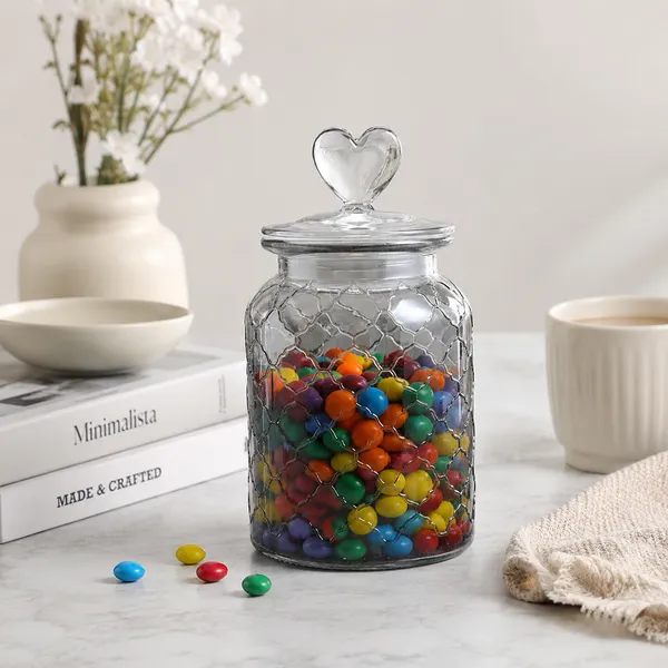 1100ML_Smoky_Grey_Candy_Storage_Jar_with_Glass_Lid
