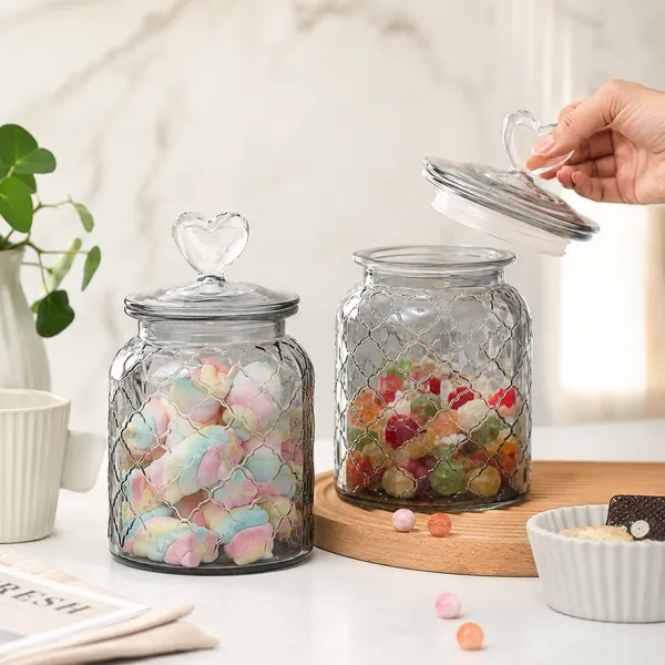 1100ML_Smoky_Grey_Candy_Storage_Jar_with_Glass_Lid