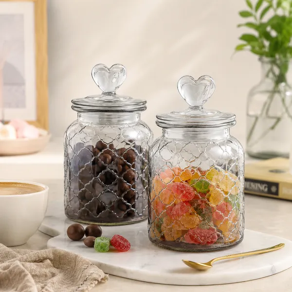 1100ML_Smoky_Grey_Candy_Storage_Jar_with_Glass_Lid