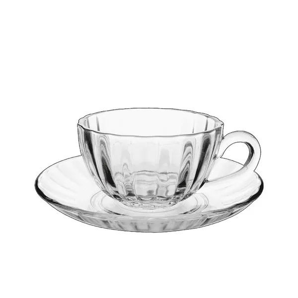 Set_of_6_160ml_Clear_Glass_Tea_&_Coffee_Cup_Saucer,_Elegant_Serving_Cups