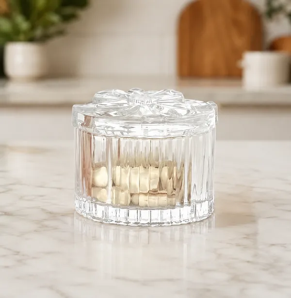 250ML_Glass_Candy_Jar_with_Lid_|_Ribbed_Storage_Container_for_Candy_Pack_of_1