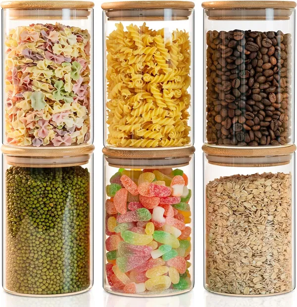 270ML_Glass_Candy_Jar_with_Bamboo_Lid_|_Airtight_Storage_Container_|_Pack_of_1