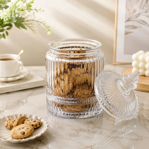 370ML_Ribbed_Glass_Candy_Jar_with_Lid_|_Crystal_Clear_Candy_&_Dry_Fruit_Storage_Jar_Pack_of_1