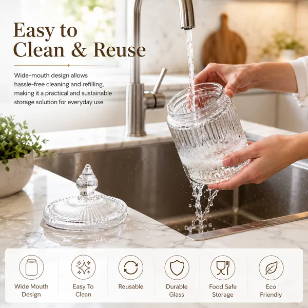 370ML_Ribbed_Glass_Candy_Jar_with_Lid_|_Crystal_Clear_Candy_&_Dry_Fruit_Storage_Jar_Pack_of_1