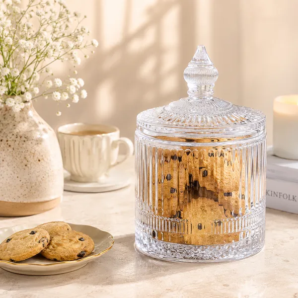 370ML_Ribbed_Glass_Candy_Jar_with_Lid_|_Crystal_Clear_Candy_&_Dry_Fruit_Storage_Jar_Pack_of_1