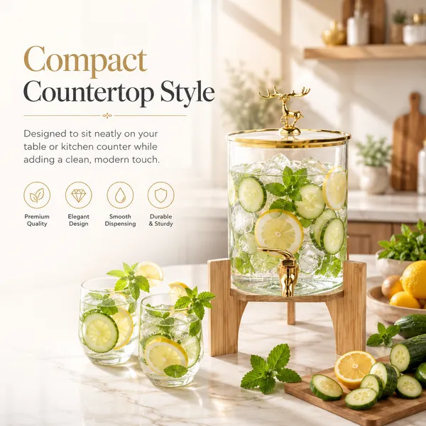 3.6L_Drink_Dispenser_with_Faucet_|_Juice,_Iced_Tea_&_Detox_Water_Server_|_Pack_of_1