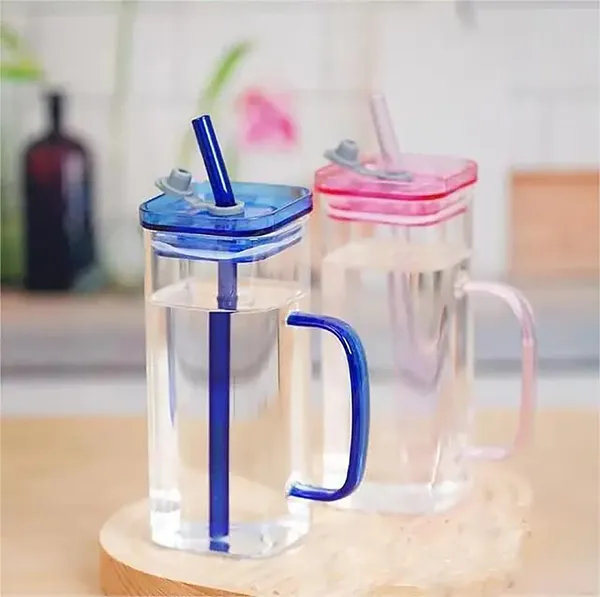 400ML_Square_Glass_Mug_with_Lid_|_Clear_Coffee_&_Tea_Mug_Pack_of_1
