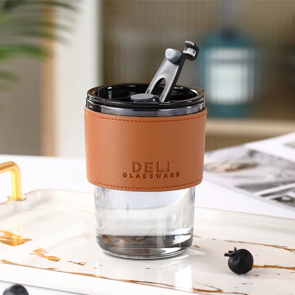 460ML_Glass_Coffee_Mug_with_Leather_Sleeve_|_Premium_Tea_&_Coffee_Cup_|_Pack_of_1