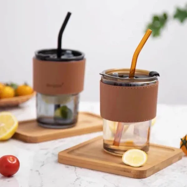 460ML_Glass_Coffee_Mug_with_Leather_Sleeve_|_Premium_Tea_&_Coffee_Cup_|_Pack_of_1