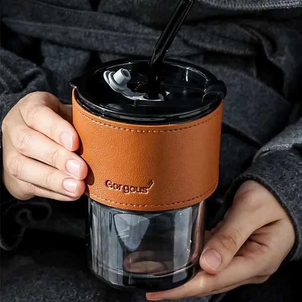 460ML_Glass_Coffee_Mug_with_Leather_Sleeve_|_Premium_Tea_&_Coffee_Cup_|_Pack_of_1