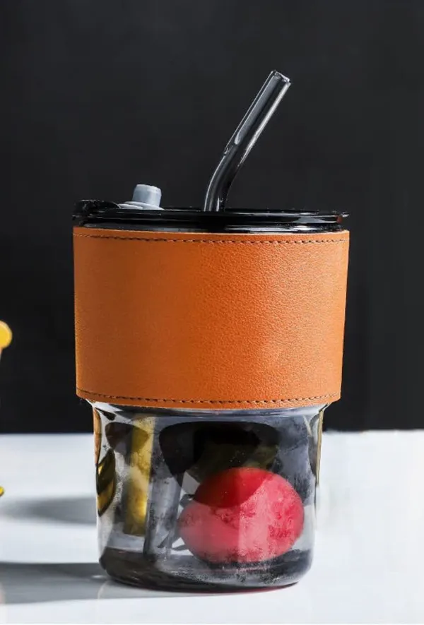 460ML_Glass_Coffee_Mug_with_Leather_Sleeve_|_Premium_Tea_&_Coffee_Cup_|_Pack_of_1
