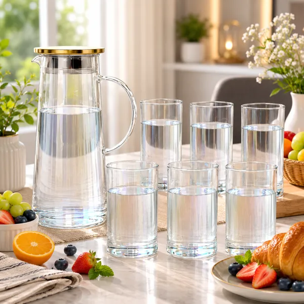 7_Pcs_Glass_Jug_and_Tumbler_Set_for_Water,_Juice_&_Beverages