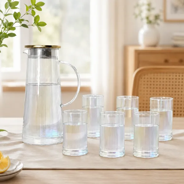 7_Pcs_Glass_Jug_and_Tumbler_Set_for_Water,_Juice_&_Beverages