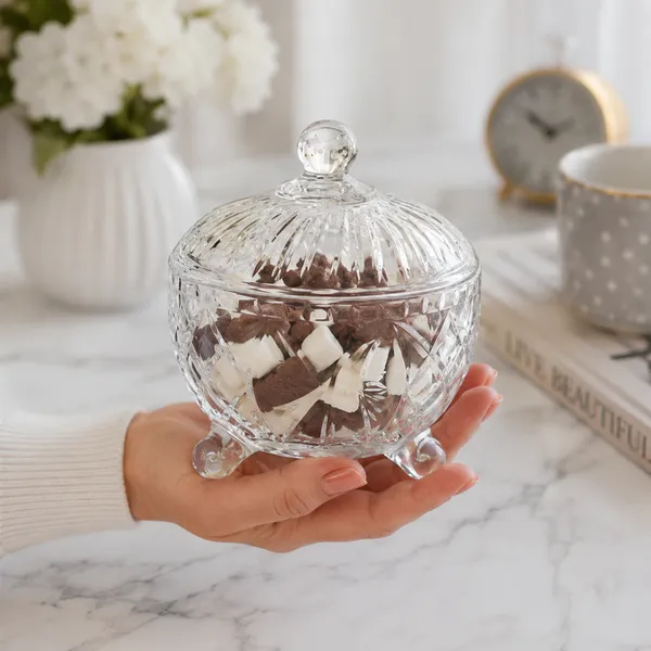 280ML_Glass_Candy_Jar_with_Lid_|_Crystal_Cut_Storage_Jar_for_Candy_Pack_of_1