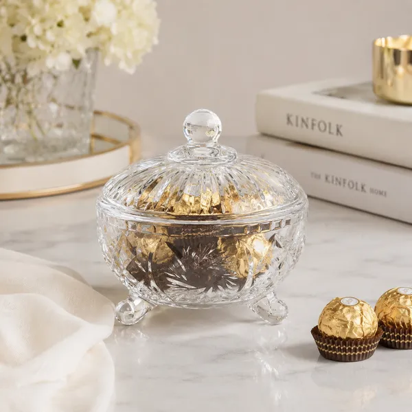 280ML_Glass_Candy_Jar_with_Lid_|_Crystal_Cut_Storage_Jar_for_Candy_Pack_of_1