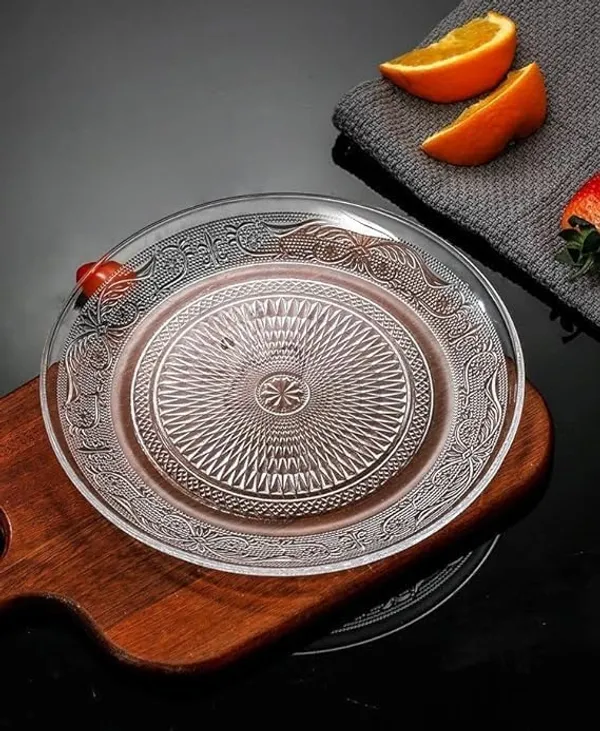 Set_of_2_6_Inches_Transparent__Glass_Snack_&_Serving_Plates_Glass_Plate
