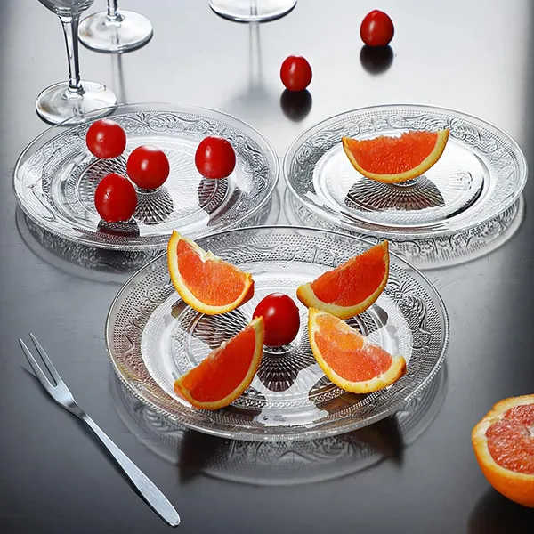 Set_of_2_6_Inches_Transparent__Glass_Snack_&_Serving_Plates_Glass_Plate
