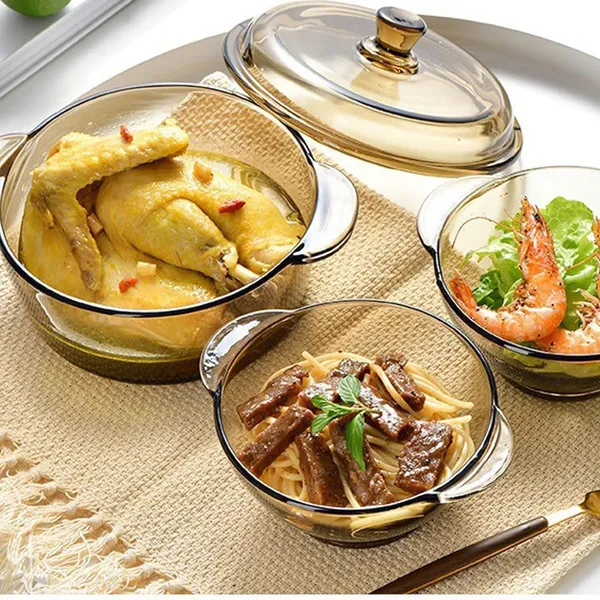 900ML_Brown_Glass_Casserole_with_Lid_|_Heat_Resistant_Serving_&_Cooking_Bowl