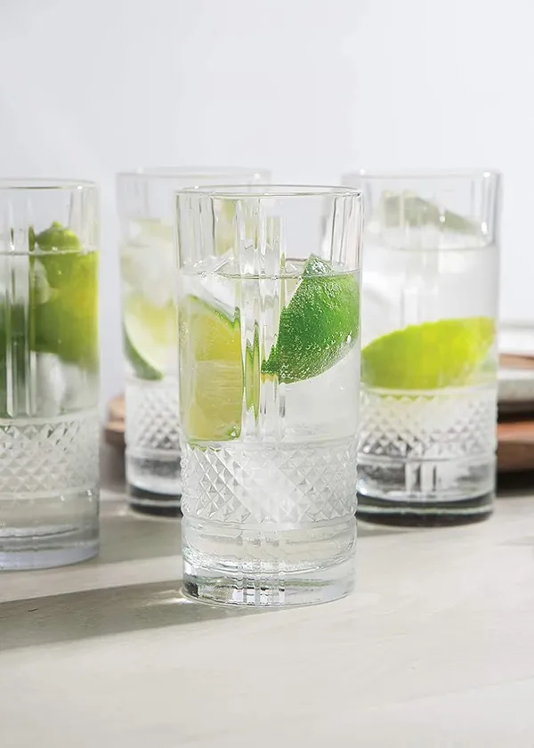 Set_of_6_Transparent__Glass_Drinkware_Highball_Glass