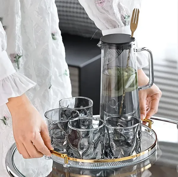 Silver_Glass_Drinkware_Jug_&_Glass_Set