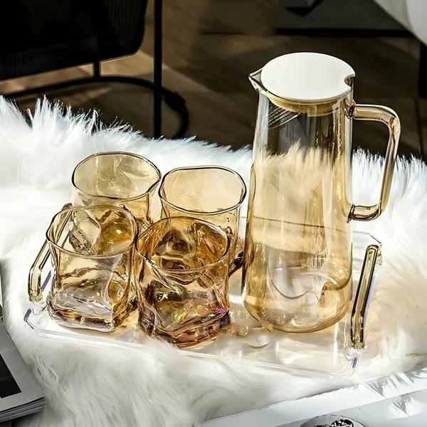 Yellow_Glass_Drinkware_Jug_&_Glass_Set