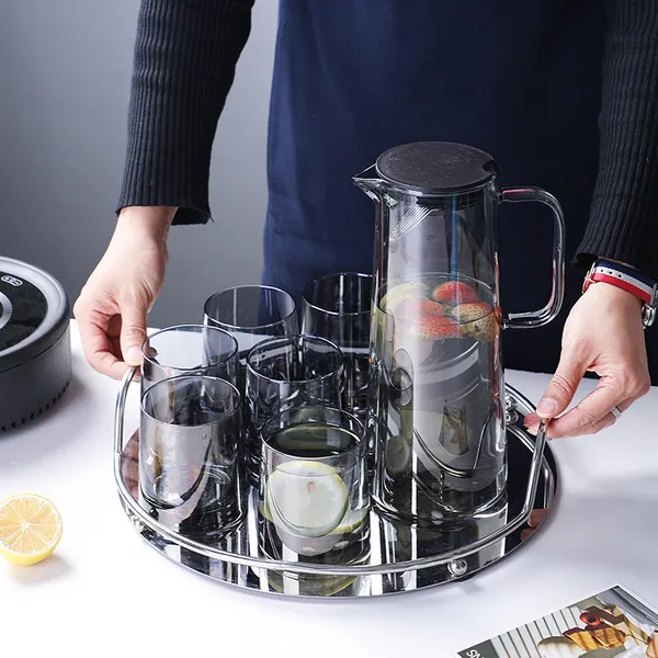 Silver_Glass_Drinkware_Jug_&_Glass_Set