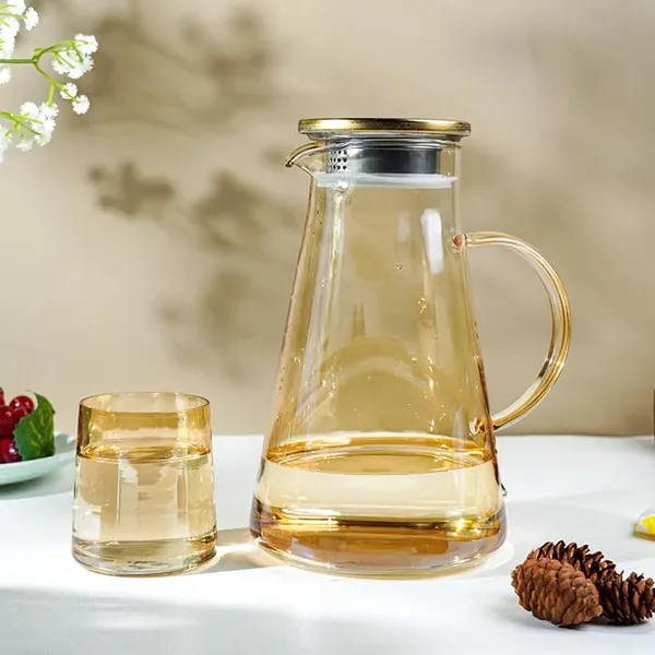 Set_of_7_Yellow_Glass_Drinkware_Jug_&_Glass