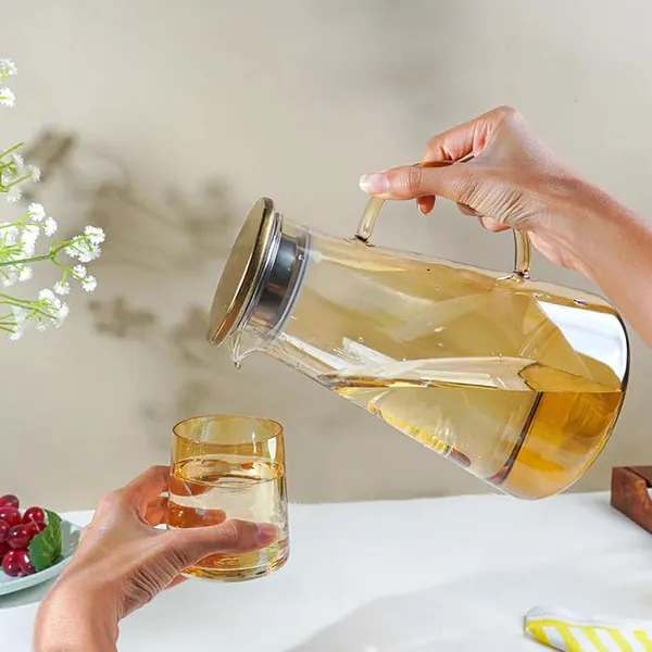 Set_of_7_Yellow_Glass_Drinkware_Jug_&_Glass