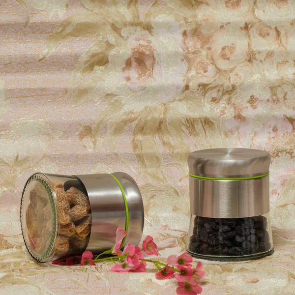 350ML_Silver_Glass_Kitchen_Storage_Containers_Storage_Canister