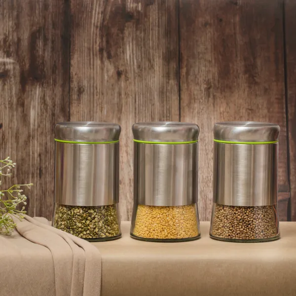 550ML_Silver_Glass_Kitchen_Storage_Containers_Storage_Canister